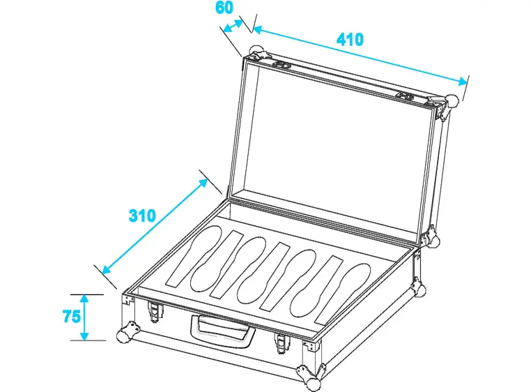 Microphone case Road 7 microphones black 